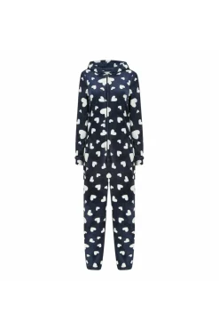 Loungewear & Sleepwear^Yumi Navy Heart Super Soft Onesie With Pockets Blue