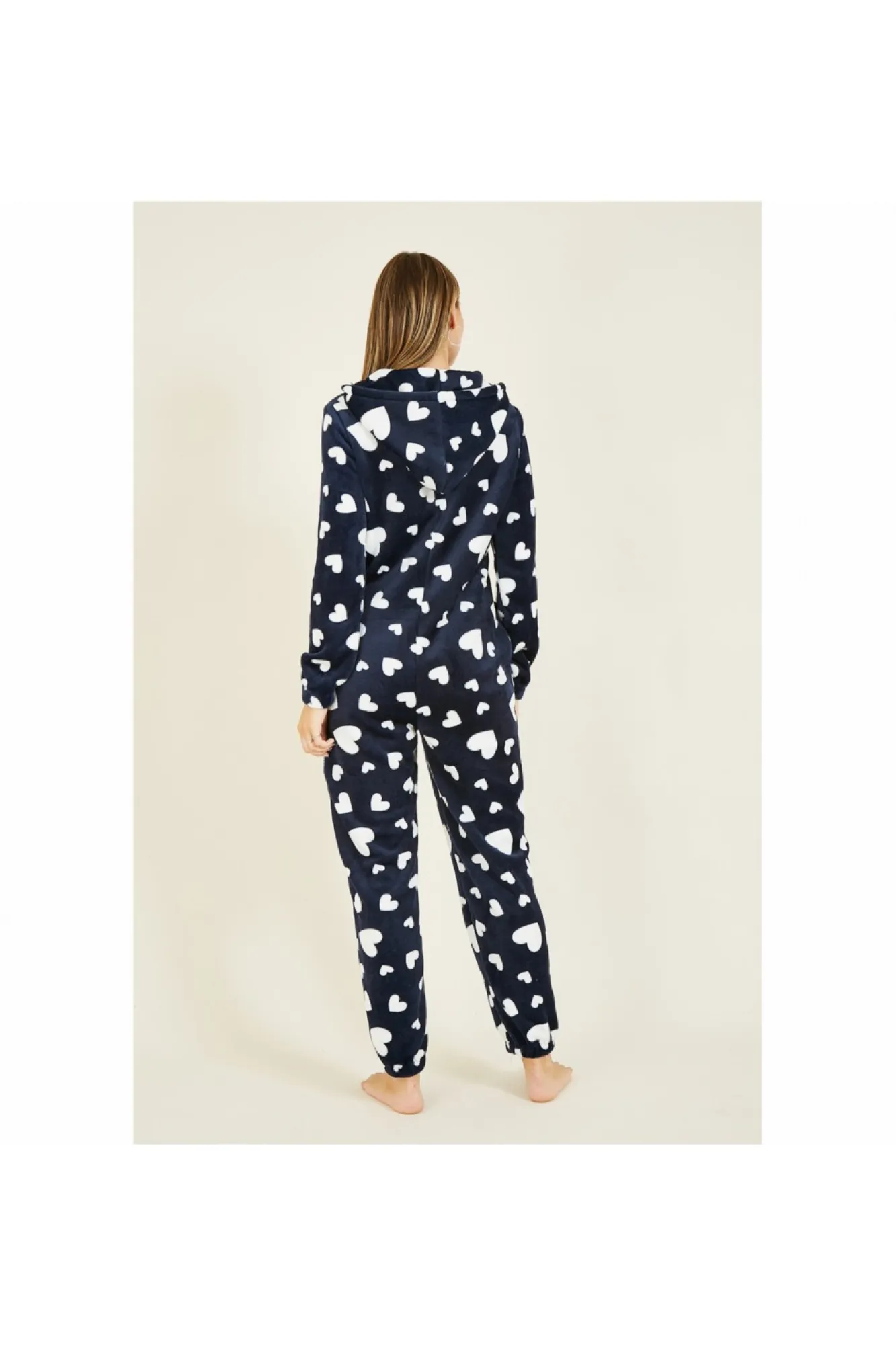 Loungewear & Sleepwear^Yumi Navy Heart Super Soft Onesie With Pockets Blue