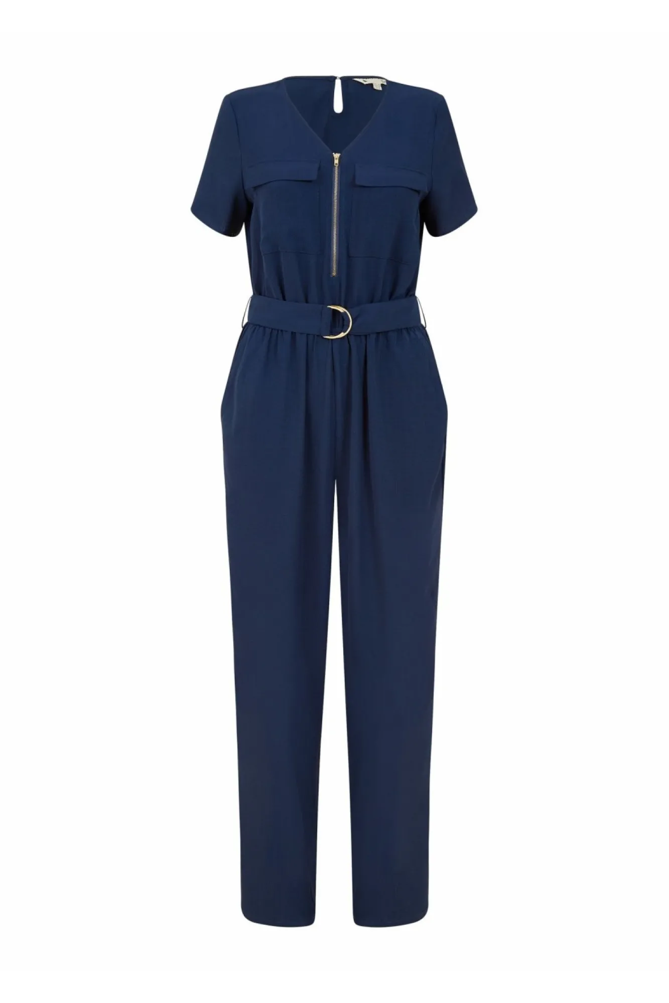 Jumpsuits^Yumi Navy Utility Jumpsuit With Zip And Belt Detail Blue