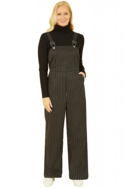 Jumpsuits^Yumi Pinstripe Dungaree Jumpsuit Black