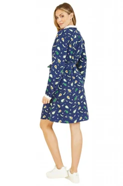Mini Dresses^Yumi Recycled Avocado Print Shirt Dress Blue