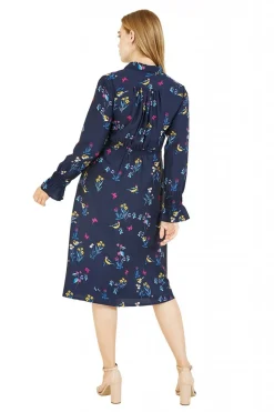 Mini Dresses^Yumi Recycled Bird Print Shirt Dress Navy