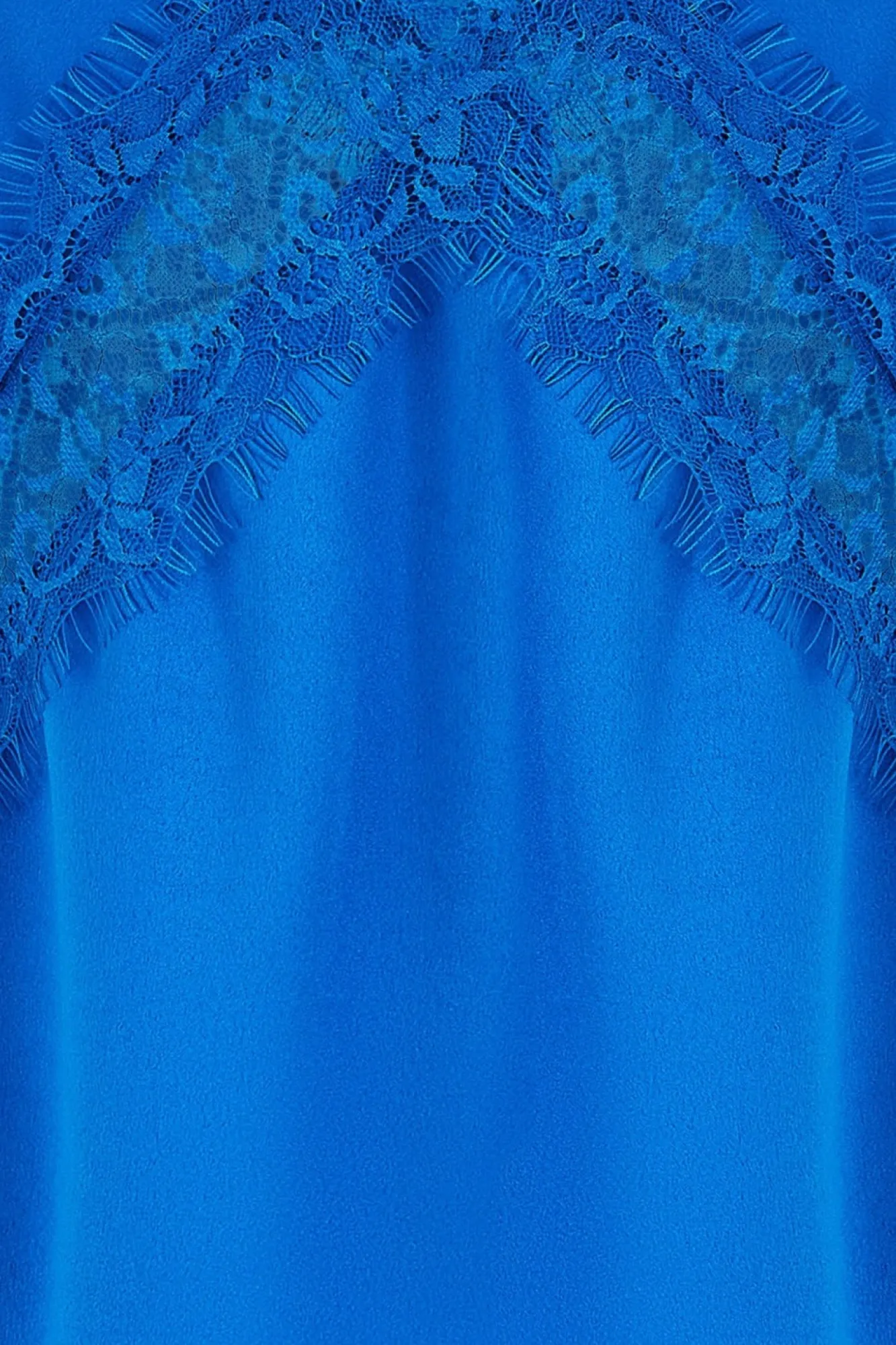 Blouses^Yumi Satin Lace Detail Vest Top Blue
