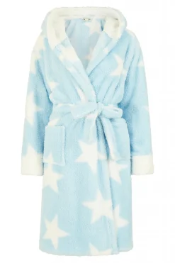Loungewear & Sleepwear^Yumi Star Snuggly Super Soft Dressing Gown Blue