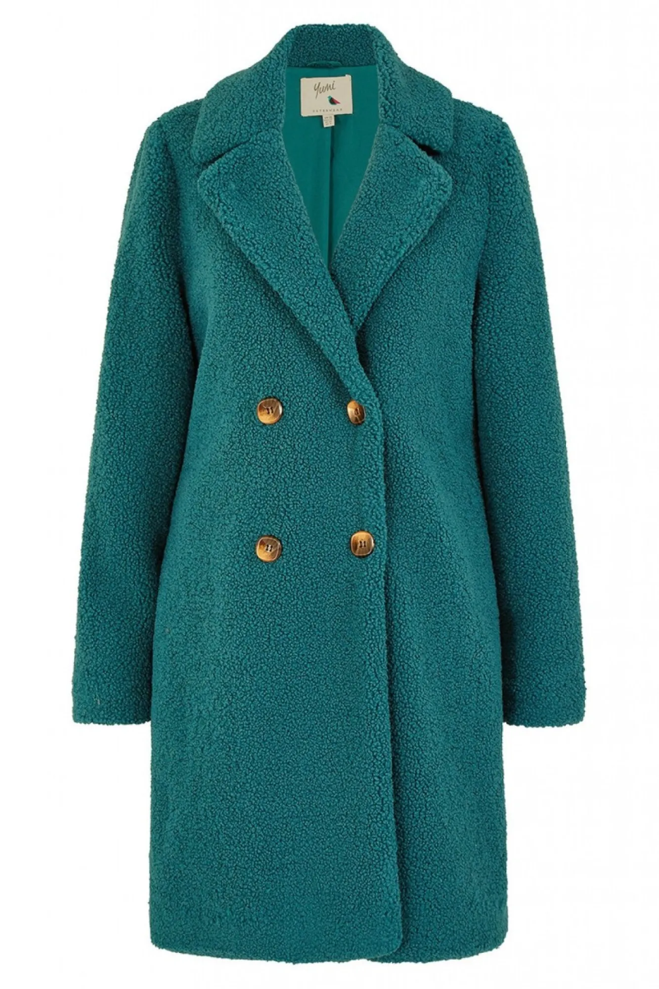 Outerwear^Yumi Teddy Bear Coat Teal