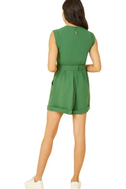 Jumpsuits^Yumi Utility Playsuit With Pockets Green